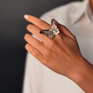 انگشتر پروانه طلا