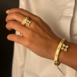 ست دستبند و انگشتر ونکلیف طلا