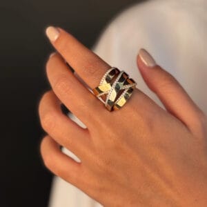 انگشتر پائون آینه ای