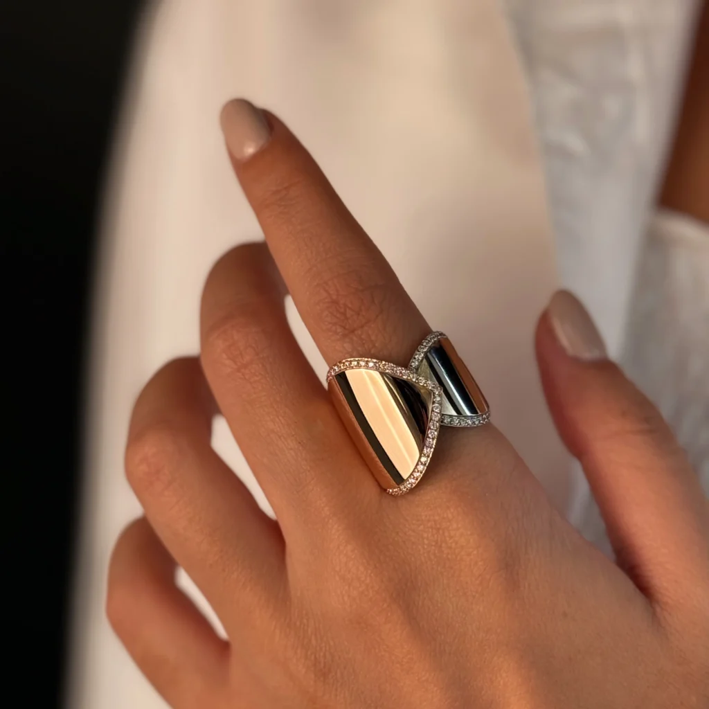 انگشتر آینه ای پائون