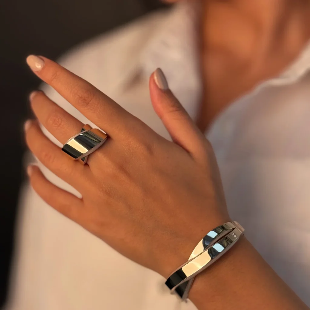 ست انگشتر و دستبند پائون در