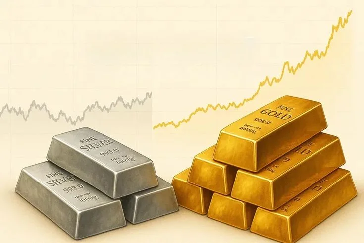 مقایسه بازدهی طلا و نقره