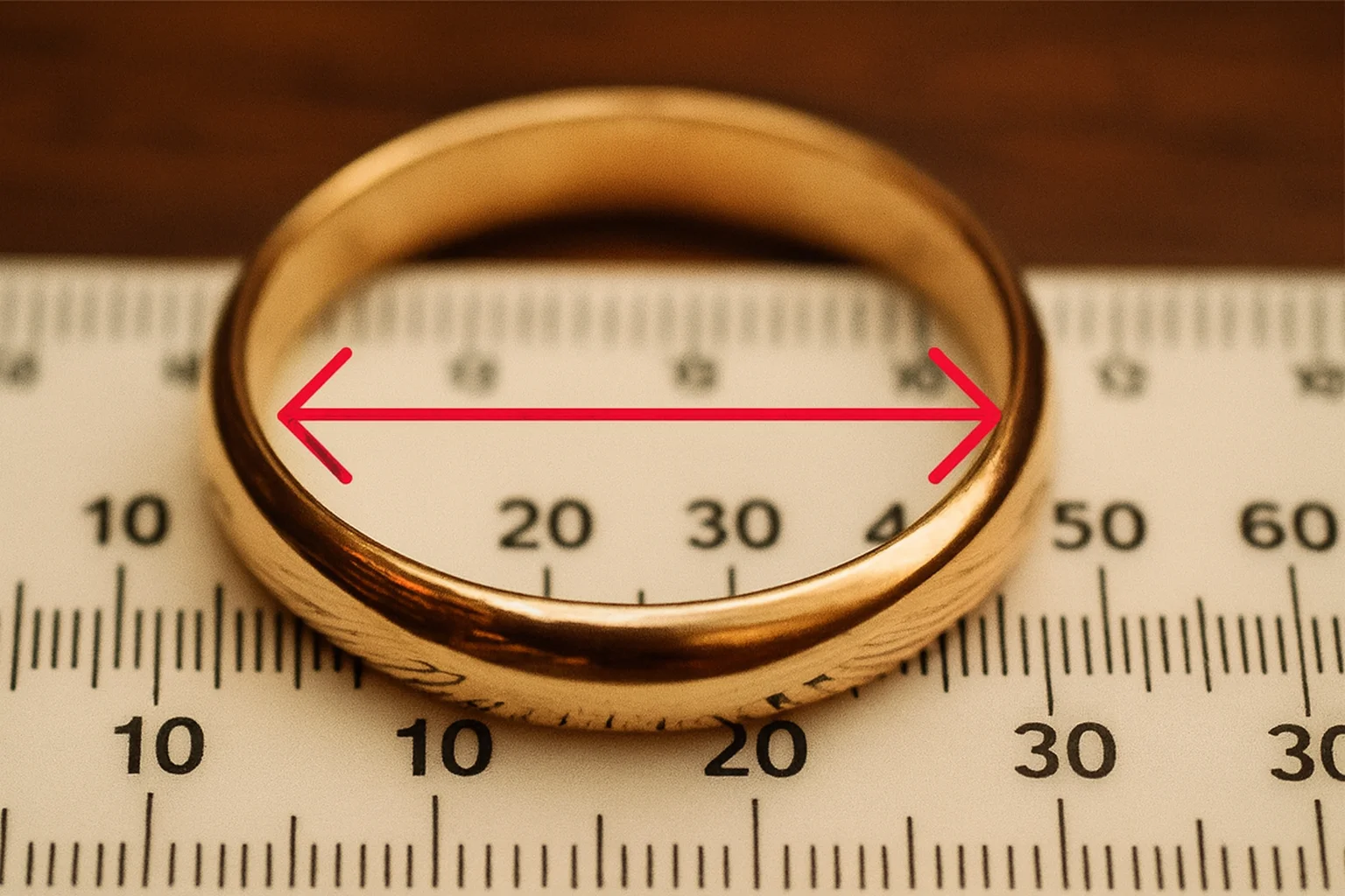 جدول تعیین سایز انگشتر